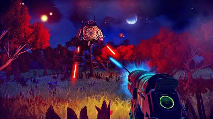 Halt, Stopp: Sentinels greifen euch an, wenn ihr euch aufführt wie die Axt im Walde. Manchmal kommt man aber nicht drum herum, Rohstoffe abzubauen. (PS4)