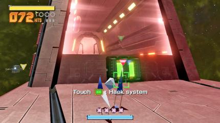 Retro: Der Walker kann sich in Systeme einhacken und sie lahmlegen. Mit dem Star Fox amiibo erstrahlt er dabei im 16-Bit-Retro-Glanz. (Wii U)