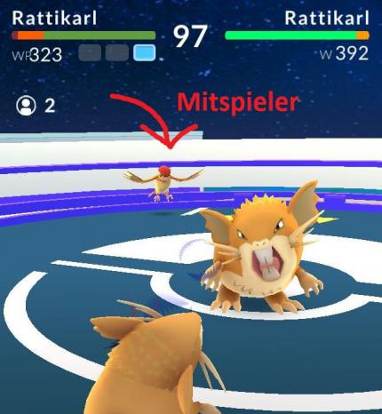 Drückt ihr zur selben Zeit auf 'Go' wie ein anderer Spieler eures Teams, dann kämpft ihr gemeinsam.