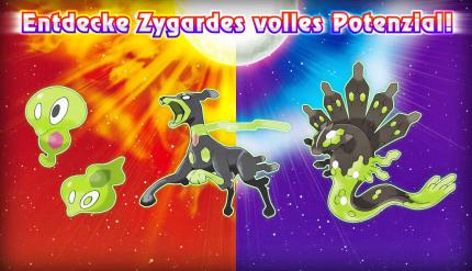Zygarde erhält mehrere Formen. Hier seht ihr die Zellform, die 10% Form und das 50%-Zygarde.