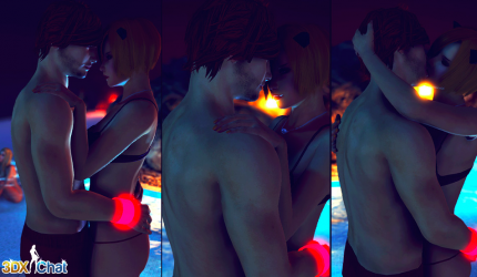Kuscheln mit 3D-Avataren in 3dxchat. Das kostenpflichtige Sex- MMO hat auch deutlich explizitere Darstellungen.