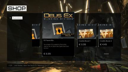 Mikrotransaktionen in AAA-Spielen wie Deus Ex: Mankind Divided gehören (leider) zum Alltag.