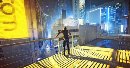 Konkurrent: 
Runner Icarus versteht sich mit Faith zunächst nicht besonders. Wie man gut erkennt, bietet Catalyst einen stimmungsvollen Tag-Nacht-Wechsel. (PC)