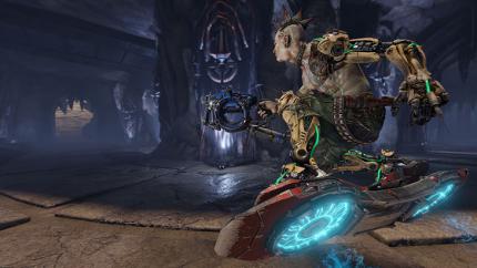 Publikumsliebling Anarki kehrt in Quake Champions zurück. Mit seinem Hoverboard kann ist der Punk-Kämpfer besonders schnell unterwegs.