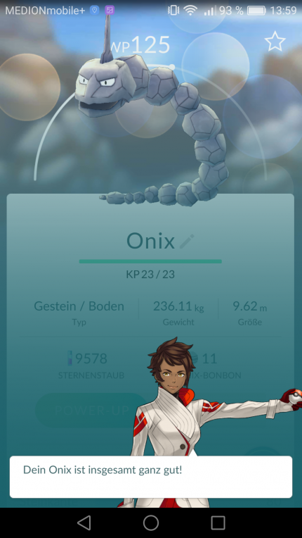 Durch das neue Bewertung-Feature in Pokémon könnt ihr die Stärke eurer Taschenmonster direkt von eurem Teamleiter einschätzen lassen.