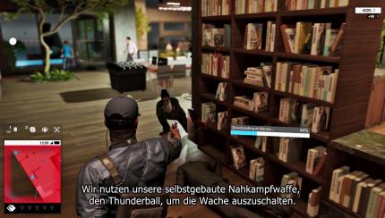 Moralapostel: 
Marcus ist nicht aufs Töten aus. Hier nutzt er seine selbst erstellte Betäubungspistole aus dem 3D-Drucker. (PS4)