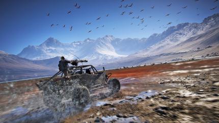 Geisterfahrer: 
So gut wie auf Ubisofts Screenshots sieht Ghost Recon: Wildlands noch nicht aus. Bis zum Release ist aber auch noch ein Dreivierteljahr Zeit. (PC)