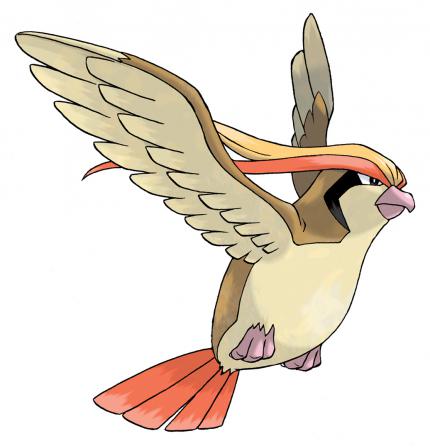 Tauboss: 
Der große Vogel entwickelt sich aus Taubsi und ist wesentlich stärker.