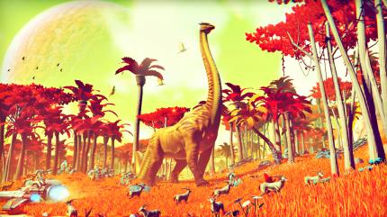 Majestätisch: 
Die ersten Eindrücke von No Man's Sky ließen vielen Spielern das Wasser im Mund zusammenlaufen. (PS4)
