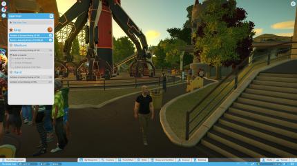 Enttäuschend: Die Aufgaben zum Erreichen der Sterne wiederholen sich in Planet Coaster oft.