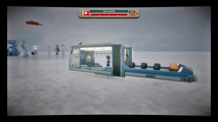 Warten auf den Bus: 
Die Busfahrtsequenzen sind langweilig und lassen sich nicht überspringen. (PS4)
