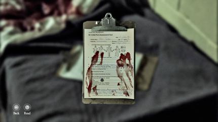 Blutige Spuren: 
Auf den Krankenblättern steht, dass damals einige Leute auf mysteriöse Weise erkrankt sind. (PC)