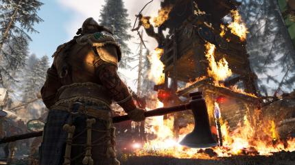 For Honor: Feurig geht es zu, was die Wikinger allerdings kaum interessiert.