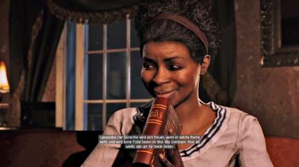 Verbündete: 
Cassandra ist stets auf ihren eigenen Vorteil aus und beweist mehrmals im Spiel ihr schauspielerisches Talent. Cut-Scenes gehören zu den Stärken von Mafia 3. (Xbox One)