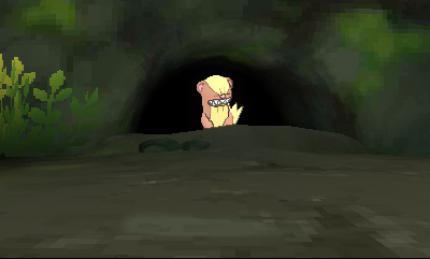 Das Pokémon Mangunior versteckt sich in einer Nisthöhle.