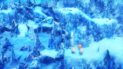 Frostige Aussichten: 
Die Spielwelt ist insgesamt sehr linear ausgefallen. Hier und da könnt ihr aber versteckte Kisten oder besondere Extragegner aufspüren. (PS4)