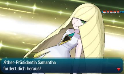 Die Team Aether-Präsidentin Samantha.