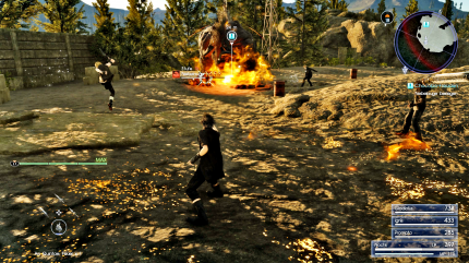 Die magische Handgranate:
Magieflakons schleudert ihr auf eure Feinde. Mit einem gezielten Treffer eines Feuerzaubers jagt ihr unter anderem rote Fässer in die Luft. (PS4)