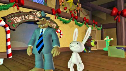 Sam und Max freuen sich in der zweiten Staffel über einen Besuch beim gewalttätig gewordenen Weihnachtsmann.