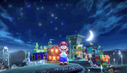 Frozen: 
Das können wir gut nachvollziehen: Selbst der Bierbauch hält Mario bei Nacht nicht warm genug. Spielen das Wetter und der Tag-Nacht-Zyklus eine Rolle? (Switch)