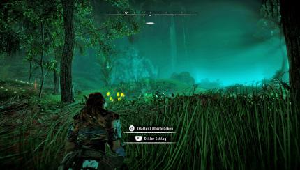 Stealth-Machine: Der Pirscher kann sich unsichtbar machen. Dagegen helfen eine Schockbombe oder ein Angriff aus dem hohen Gras. Pirscher lassen sich auch überbrücken. (PS4)