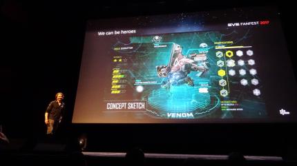 Beim Roadmap-Talk zu Eve: Valkyrie präsentierte Lead Designer Andrew Willans eine Konzeptgrafik für das noch nicht veröffentlichte Schiff 'Venom'.
