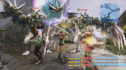 Erstmals in der Historie der Rollenspielreihe wurde in Final Fantasy 12 nicht rundenbasiert in einem eigenen Kampfbildschirm, sondern in Echtzeit gekämpft.