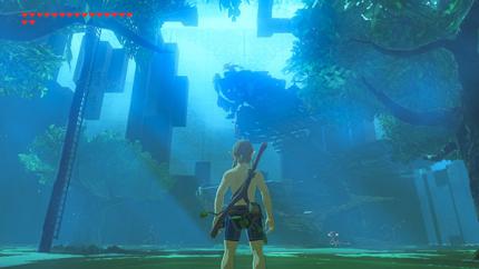Link im Prüfungsschrein von Zelda Breath of the Wild