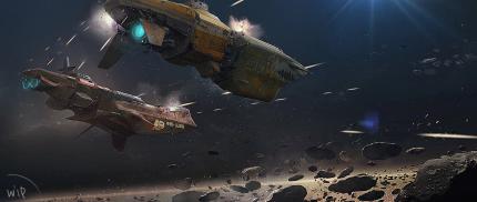 Spaceship: Man beginnt mit einem kleinen Fahrzeug, doch irgendwann hat man sein eigenes riesiges Weltraumschiff. (PC)