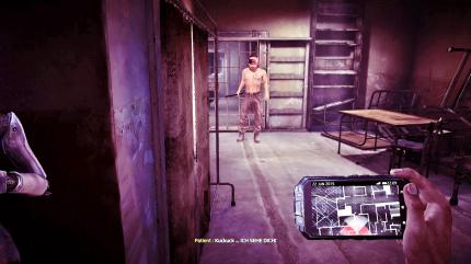 Die Gegner, denen wir im Irrenhaus über den Weg laufen, stellen keine große Gefahr dar. In den Erinnerungen steht - leider ziemlich mau umgesetzter - Stealth im Mittelpunkt.