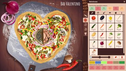 Eine Herzpizza mit einer Tunfischdose in der Mitte - mit Pizza Connection 3 kein Problem. (Screenshot aus früher Alpha-Version)