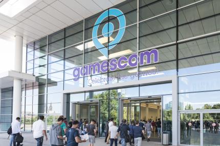 Gamescom - Eingang zur Spielemesse