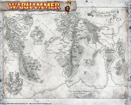 Um einen ersten Vorgeschmack auf die Mega-Karte aller drei Spiele zu erhalten, wirft man am besten einen Blick auf die offizielle Weltkarte von Warhammer Fantasy.