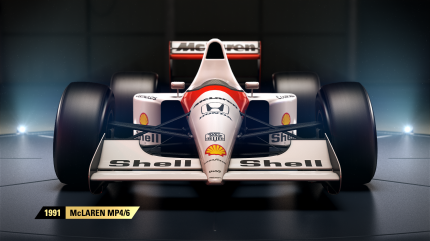 Baujahr 1991: Der McLaren_MP4/6 wurde damals unter anderem von Ayrton Senna gefahren und ist einer der zwölf klassischen F1-Boliden in F1 2017.