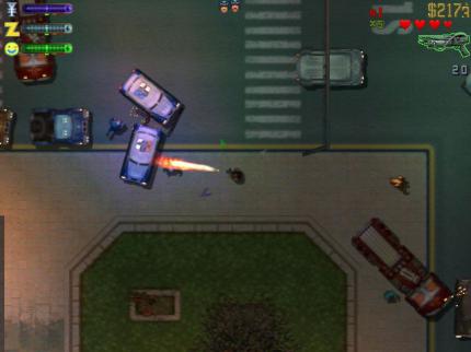 GTA 2 wirkte durch seine neuen Beleuchtungseffekte nicht nur bunter, sondern war auch im Gameplay weitaus chaotischer als seine Vorgänger. Man war schließlich Spielball von acht verschiedenen Gangs. Oder war es andersherum?