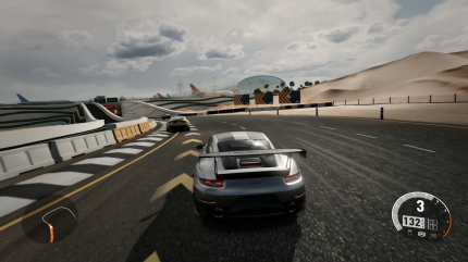 Gleich zu Beginn des Spiels darf man in einen schnittigen Porsche steigen.