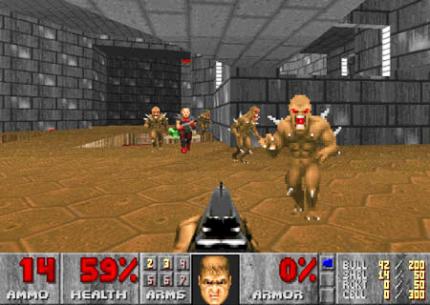 Zu realistisch für die Jugendschützer: der Ego-Shooter-Meilenstein Doom (1993).