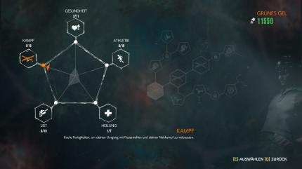 Das neue Skillsystem ist viel übersichtlicher und bietet euch mehr Möglichkeiten zum Upgraden von Sebastians Fähigkeiten.