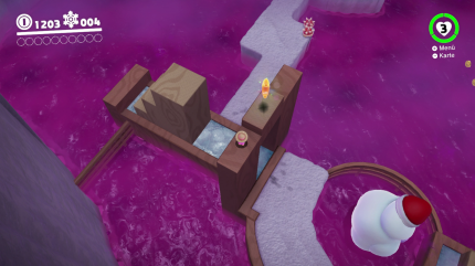 Polarland - 9. Mond: Diese Treppe links liegen zu lassen, wäre ein großer Fehler! Immerhin bringt sie euch auf den Torbogen, auf dem sich unter der Markierung ein Mond versteckt.<br>
 