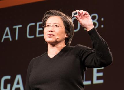 AMDs CEO Lisa Su bei der Präsentation