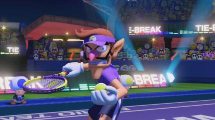 Details wie die oben offenen Tennis-Mützen, welche die Frisuren der Spielfiguren sichtbar machen, zeugen vom hohen Detailreichtum, mit dem Mario Tennis Aces aufwarten kann. Die bunten Lichter und Anzeigetafeln sorgen für stimmige Atmosphäre.