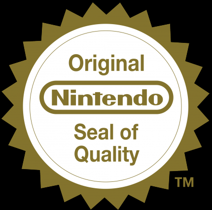 Der „Seal of Quality“ wurde im Design von Nintendo über die Jahre etwas verändert. Er belegte, dass das Unternehmen das Spiel auf seine Qualität und Funktionalität überprüft hat.