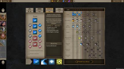 Der Skill-Tree in Tower of Time gestaltet sich simpel und übersichtlich.