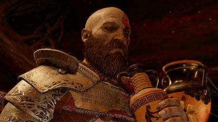 Kratos findet Reliquien aus vergangenen Jahrhunderten.