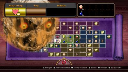 Die neun Karten des Abenteuer-Modus sind jeweils einem Zelda-Spiel und deren ursprünglicher Spielwelt nachempfunden. Auf der Termina-Karte kracht nach einiger Zeit etwa der Mond auf die Welt und zerstört diese wie in Majora's Mask.