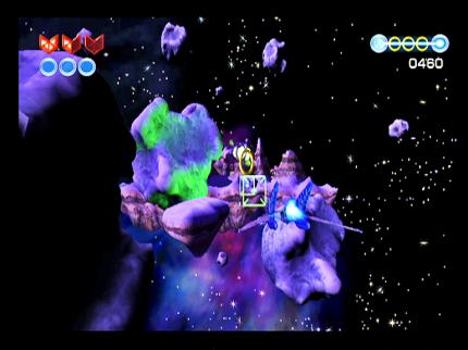 Um zu den verschiedenen Arealen des Spiels zu gelangen, nehmen wir in klassischer Star Fox-Manier hinter dem Steuer eines Arwings Platz und ballern fröhlich drauf los.