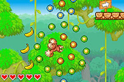 Obwohl Donkey Kong: King of Swing für den Nintendo DS primär mit den Schultertasten gespielt wird, ist in späteren Levels hohe Konzentration nötig.