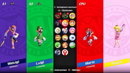 In der von uns gespielten Fassung des Titels konnten wir zwischen 16 Tennisrecken wählen. Wir rechnen mit ein paar freischaltbaren Figuren im fertigen Spiel.