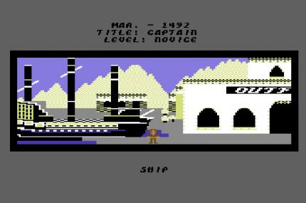Mit den Belohnungen durch die Spanische Krone durfte man sein Schiff ausbauen. (C64)