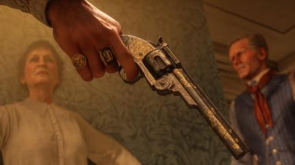 Ein verzierter Revolver in Red Dead Redemption 2